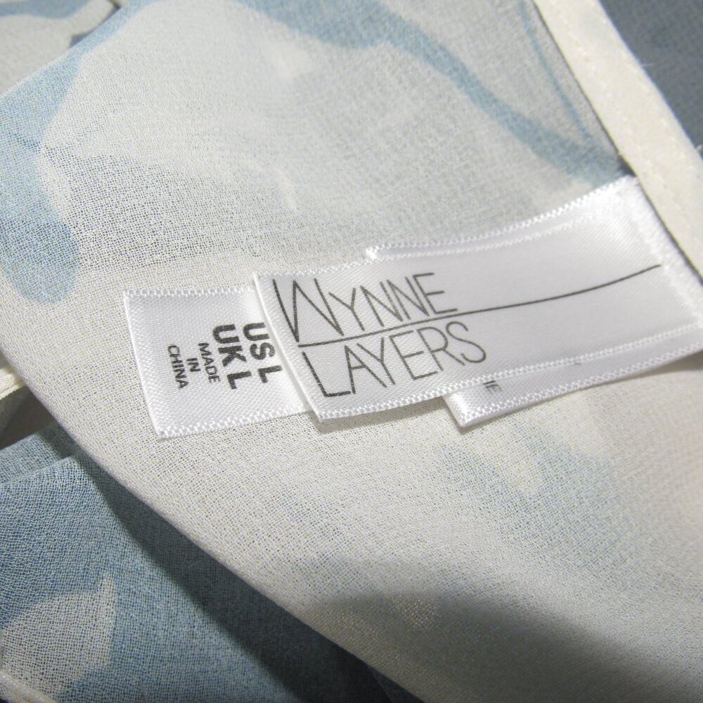 Wynne Layers Watercolor Bloom Draped Floral Poncho Cape Size L |Boho Chic Flowy - Picture 6 of 8
